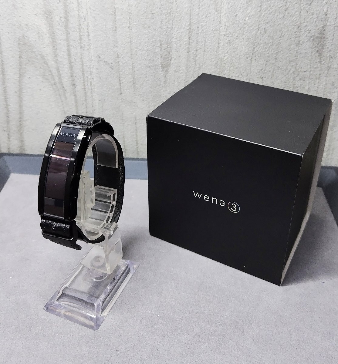 SONY wena3 Premium Black Rubber Band Smart Watch for iOS/Android from Japan