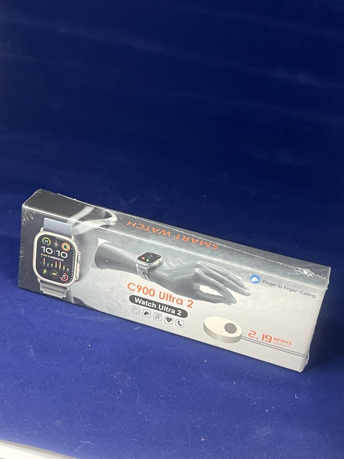 C900 Ultra 2 Smartwatch 49mm Silver Metallic Case Gray Sport Band Call