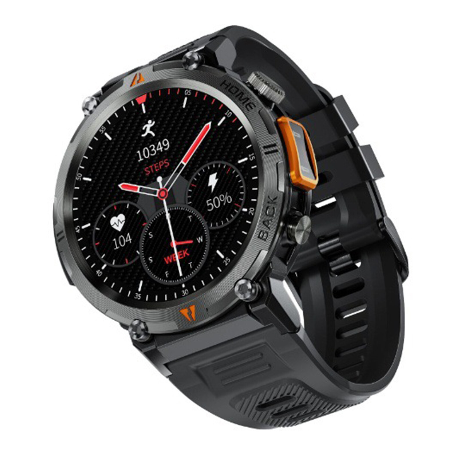 1.45″ Big Screen Smart Watch for Men Tactical Rugged SmartWatch w/LED Flashlight