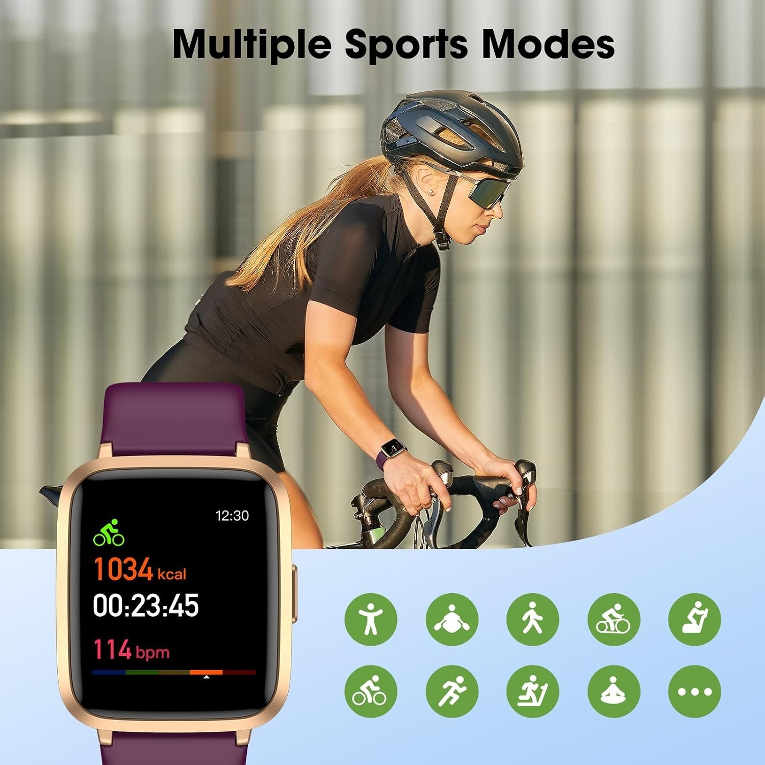 Advanced Waterproof Fitness Tracker Watch – Heart Rate, Sleep & Activity Monitor