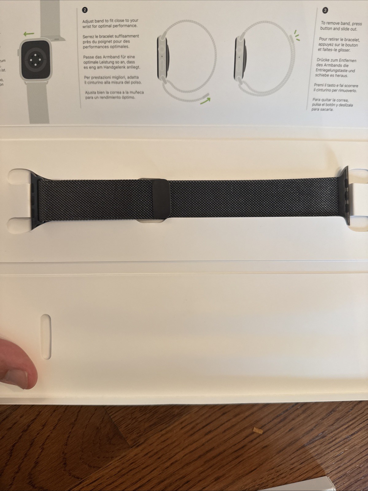 Apple Watch Milanese Loop Magnetic Closure Graphite Stainless Steel Band