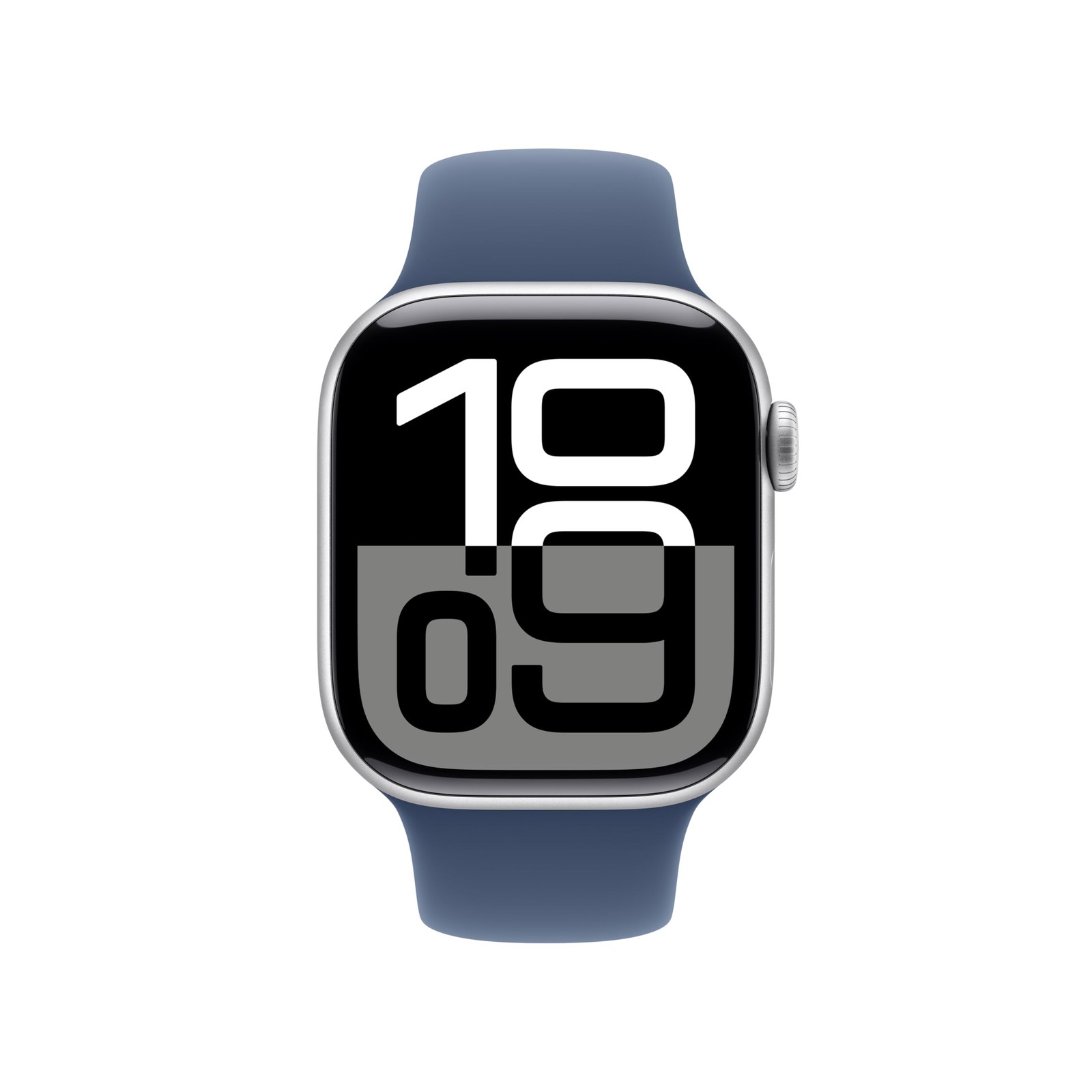 Apple Watch Series 10 (GPS) 42mm Alum Case Denim Sport Band – Silver MWWA3LW/A