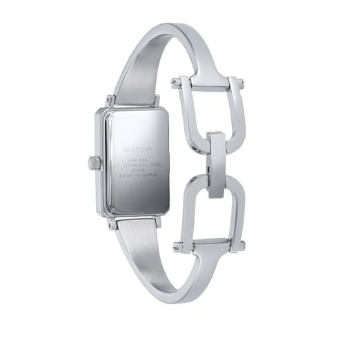 Matow Watch Women’s Tsuki Gekka Square Silver Black mw003005