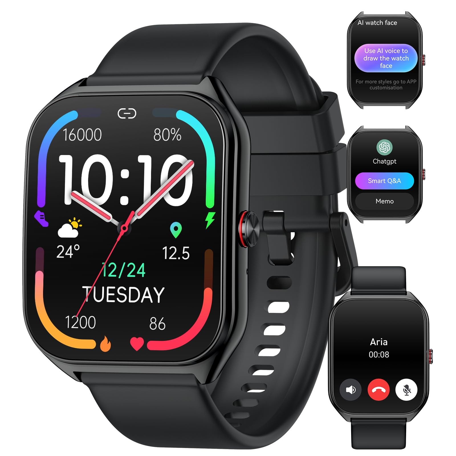 Fempoin 2026 Ai Smart Watch For Men Women Chatgpt 1000Mah Fitness Tracker