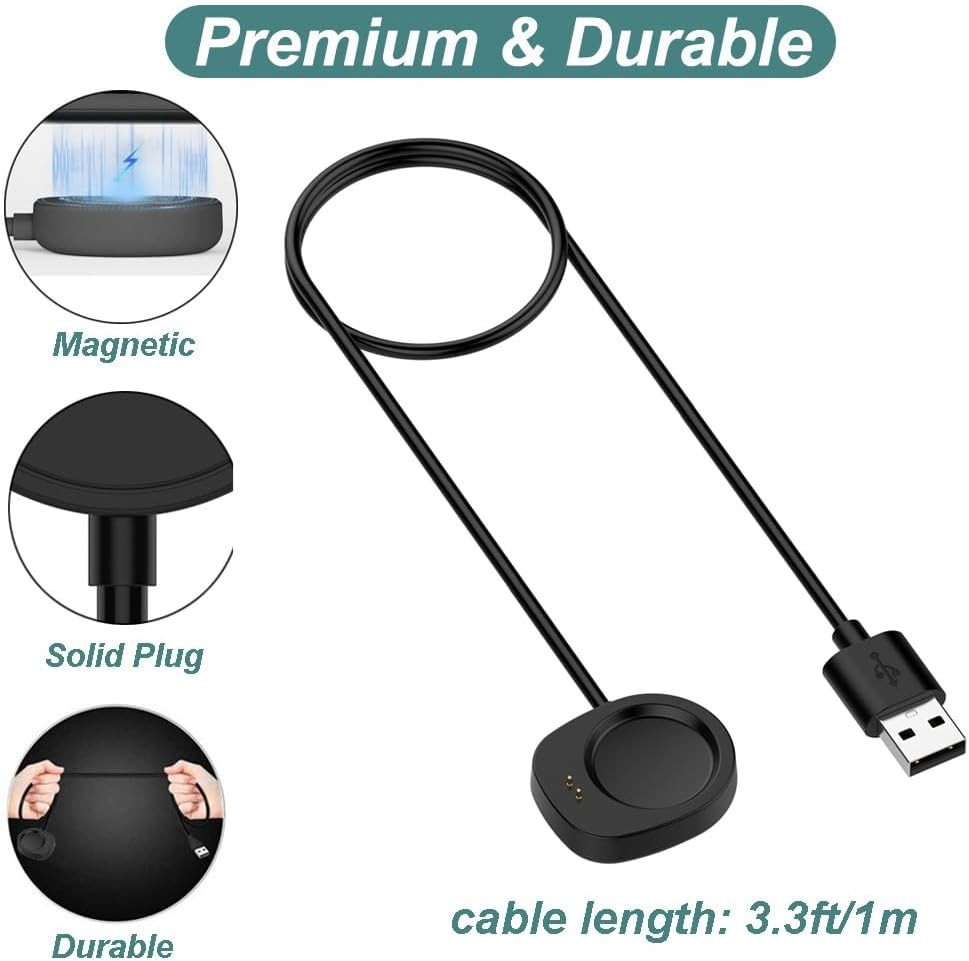 Charger for Amazfit Helio Strap/Active 3/Active Max/T-Rex 3 Pro/T-Rex Ultra 2