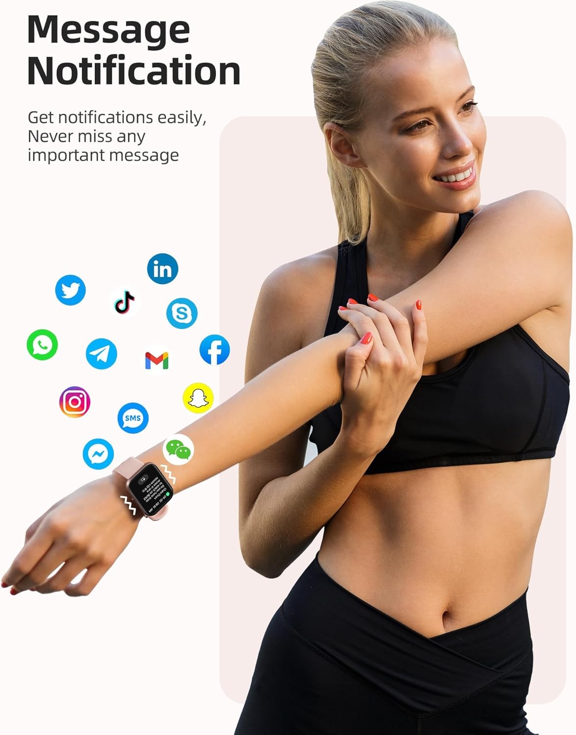 Parsonver Smart Watch, 5ATM Waterproof Swimming Watch, Fitness Activity Tracker