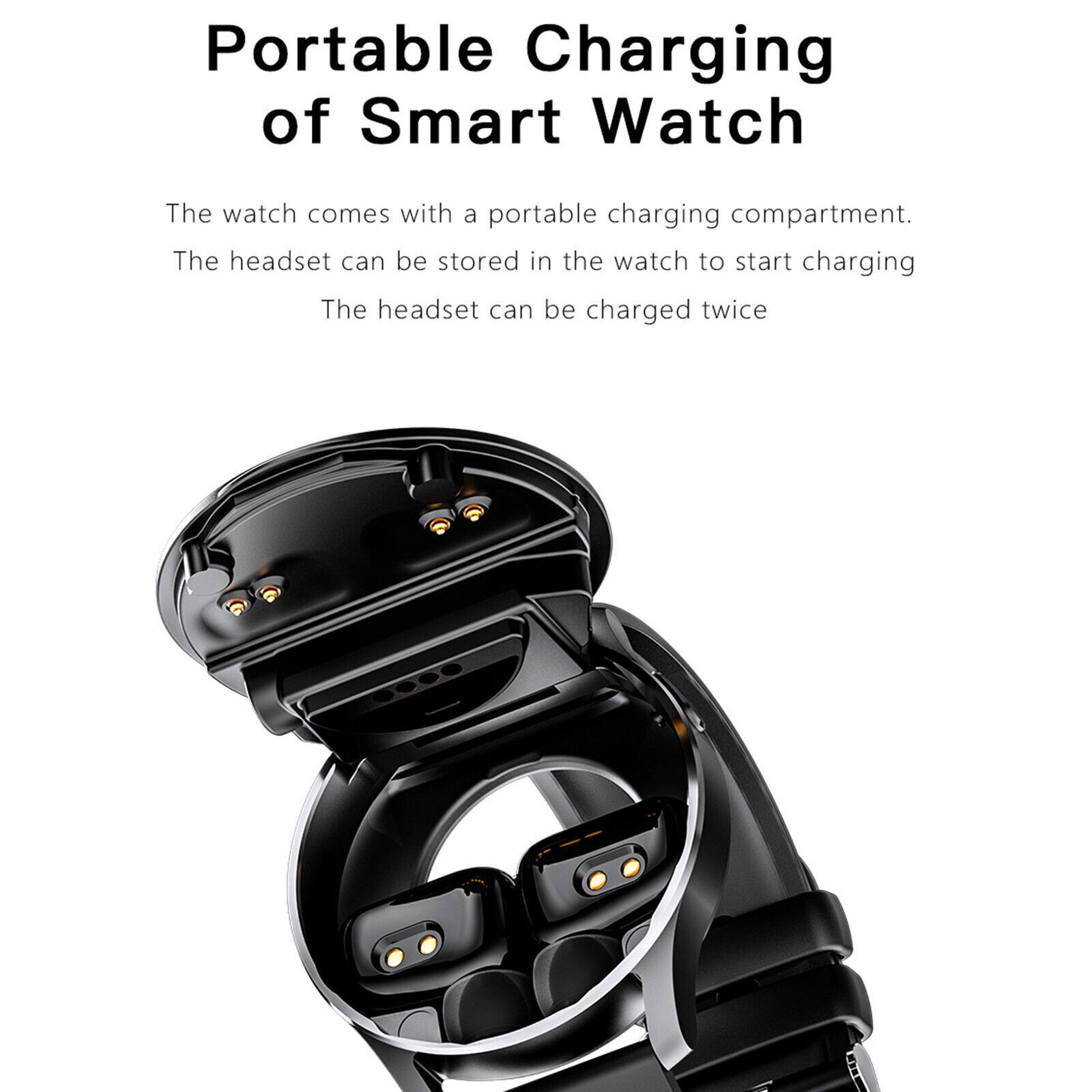 2 in 1 Smart Watch with Bluetooth Earbuds Function True Wireless Headsets Kit