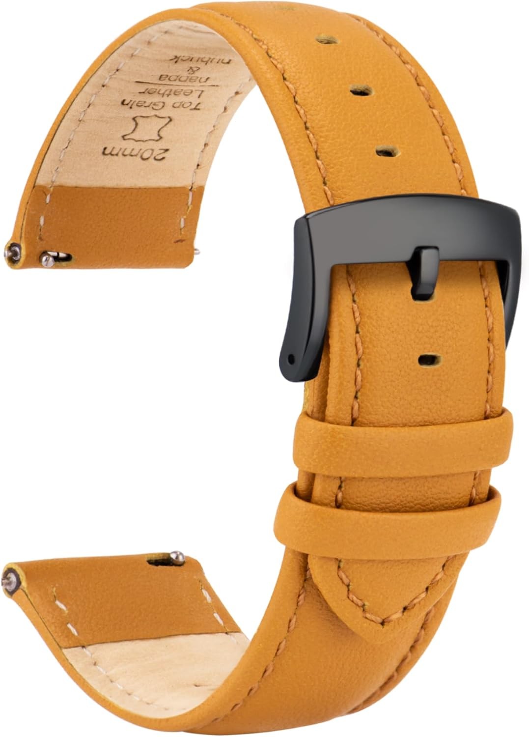 Leather Watch Band for Smartwatch 22mm 21mm 20mm 18mm 16mm Quick Release