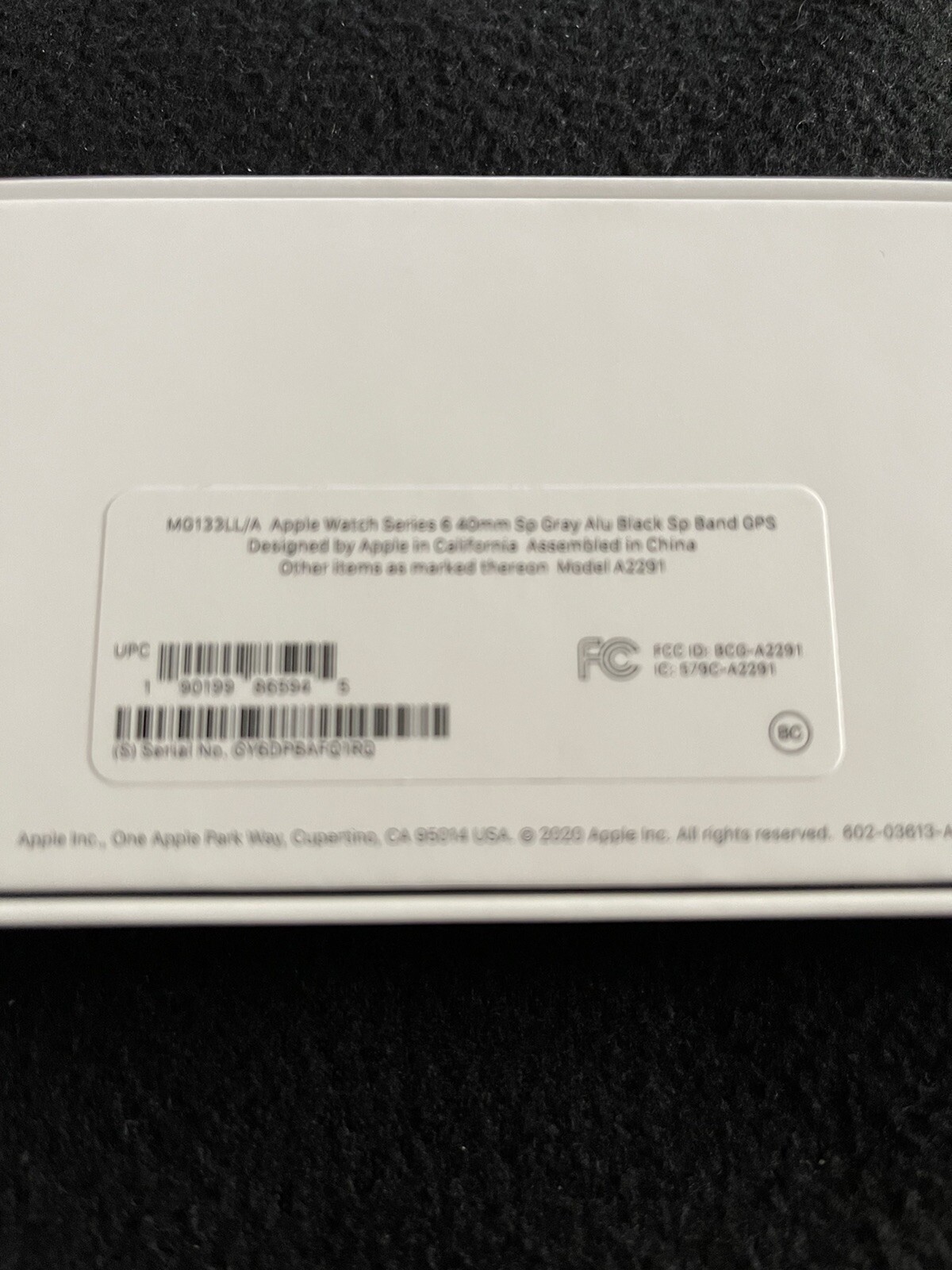 Apple Watch Series 6 40mm GPS – Space Grey