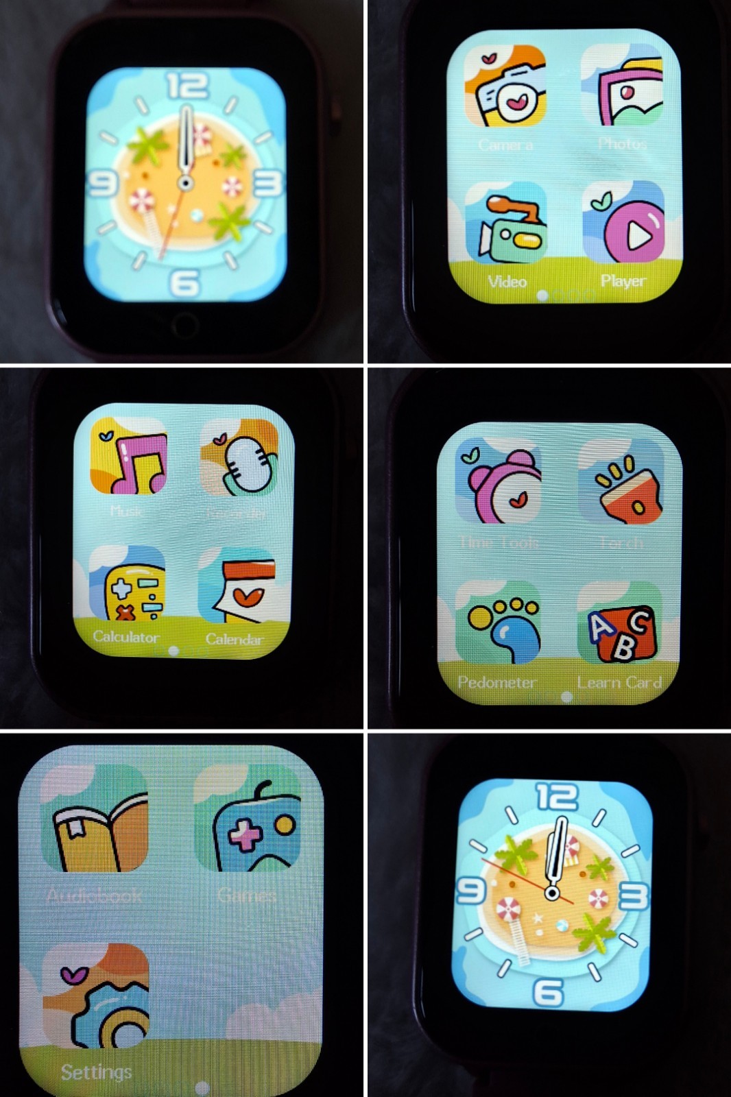 1.8″ Smart Watch for Kids: Alarm Pedometer Games Music Flash Light Camera Photos