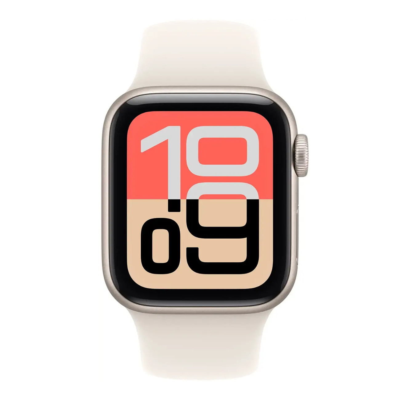 Apple Watch SE 3 44mm GPS Starlight Aluminum Case w Sport Band M/L MEHJ4LW/A