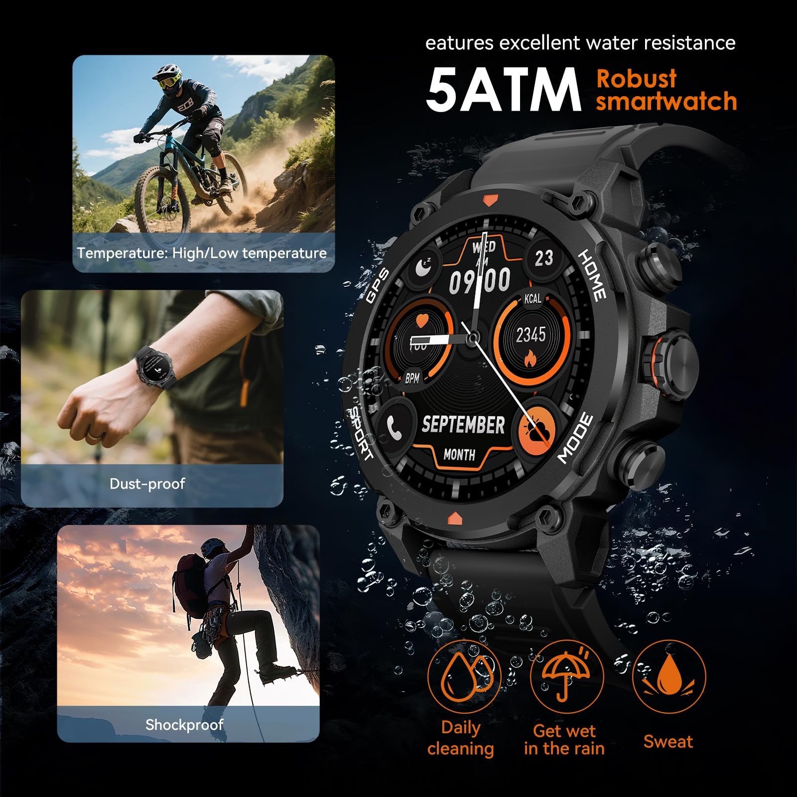 for Men Women with GPS Fitness Tracker 1.43 AMOLED Screen, 5ATM Waterproof, 4…
