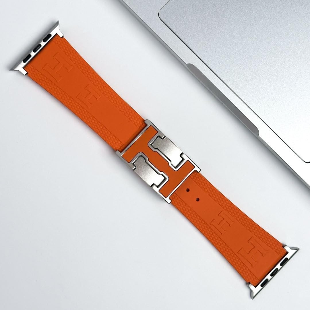 Soft Silicone Strap Compatible with Samsung Galaxy Watch Ultra 47mm Band Orange