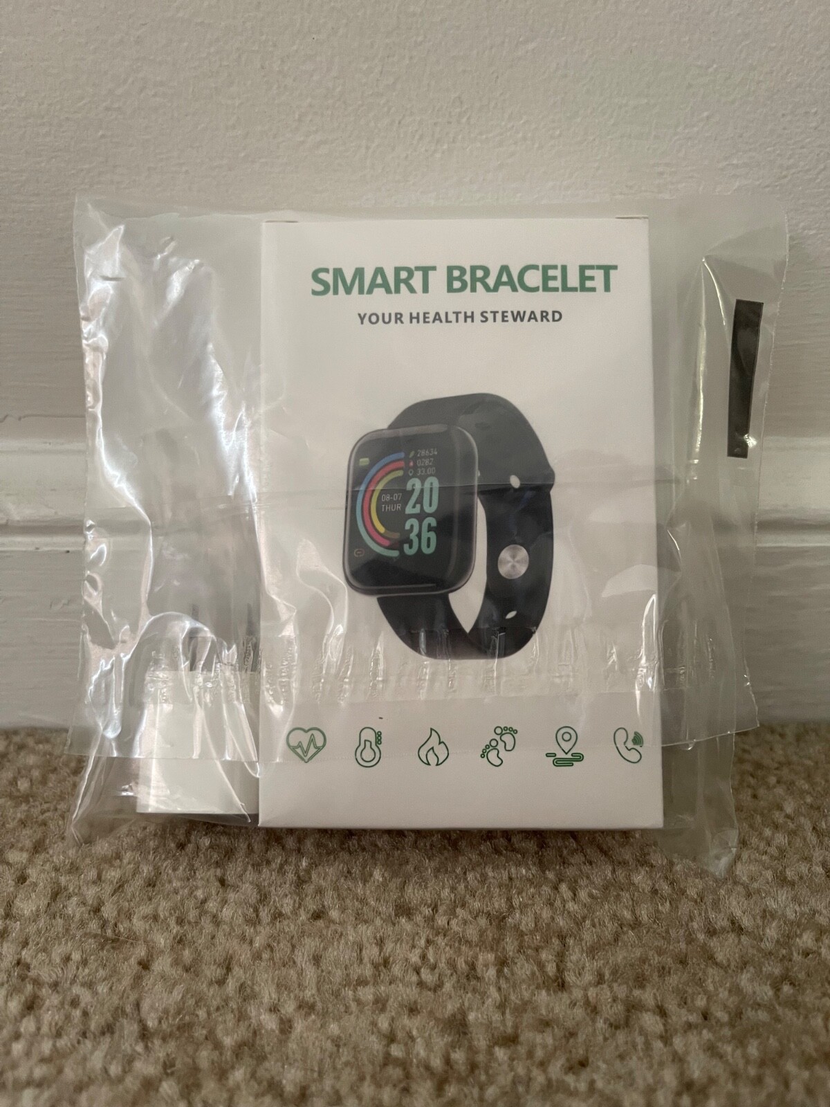 🔥NEW Smart Bracelet Your Health Steward Fitness Tracker Smart Health BLACK (D2)