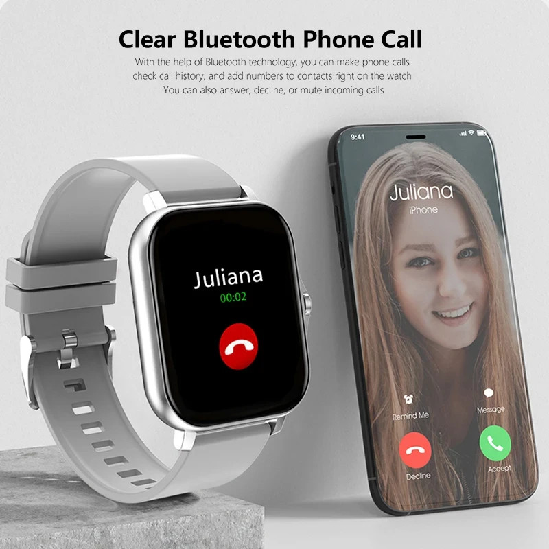 1.83″ Smart Watch Men Women Bluetooth Call Fitness Tracker Heart Rate Waterproof
