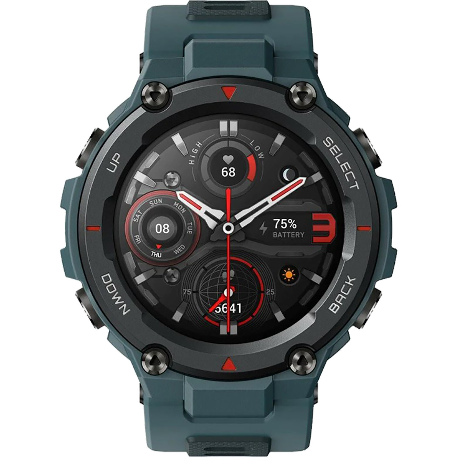 Amazfit T-Rex Pro Steel Blue Bluetooth Smartwatch NEW