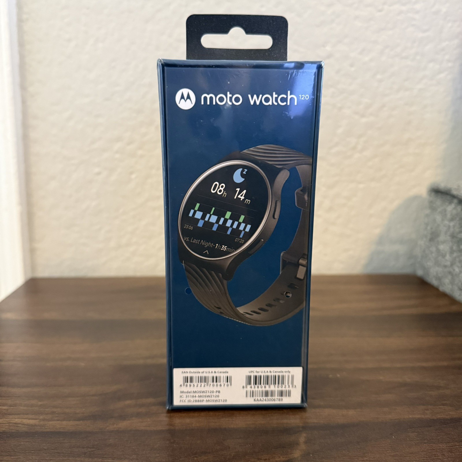 Motorola Moto Watch 120 – Premium Bluetooth AMOLED Smartwatch – Phantom Black