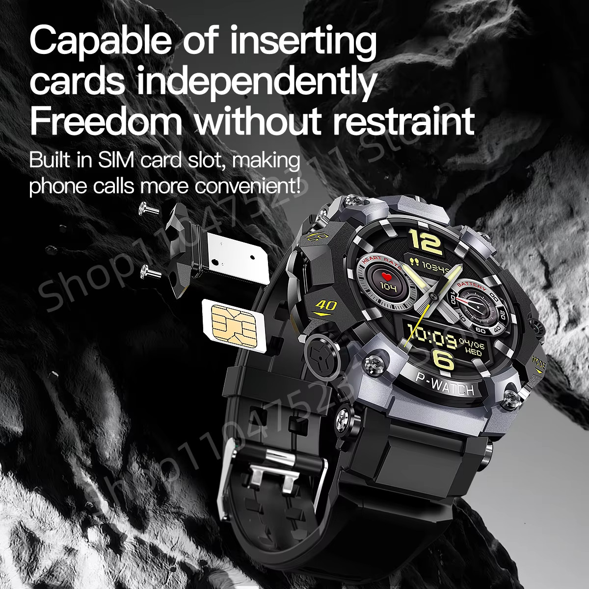 Q668 Smart Watch Android 10 4G SIM GPS WiFi 1.95″ AMOLED IP68 Waterproof