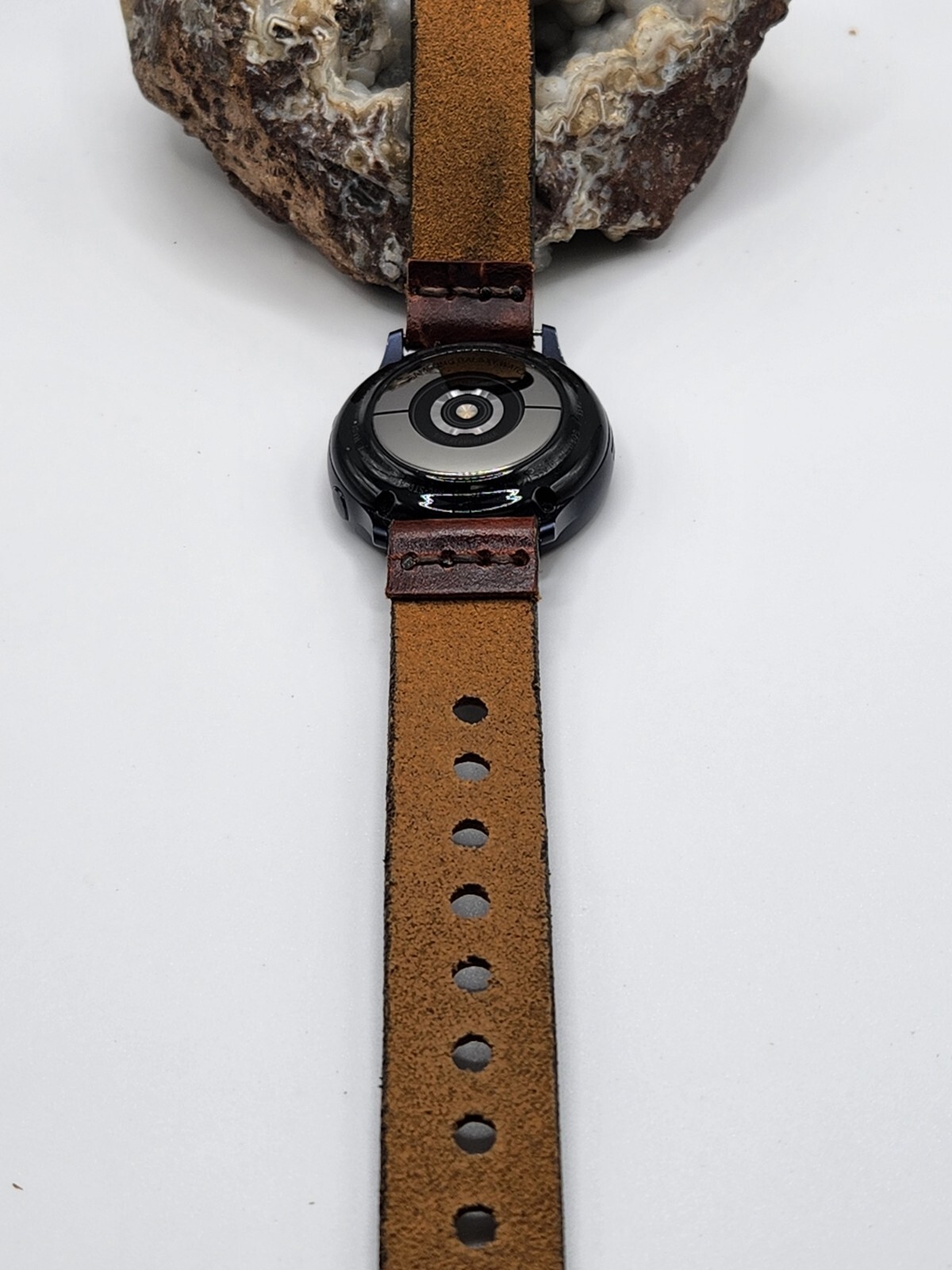 Samsung Galaxy Watch Active2 R830 40mm Aluminum Case,black genuine Leather strap