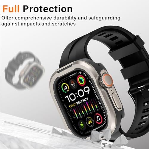 Compatible with Apple Watch Ultra 3/2/1 49mm Metal Bumper TPU Slim Protective Co