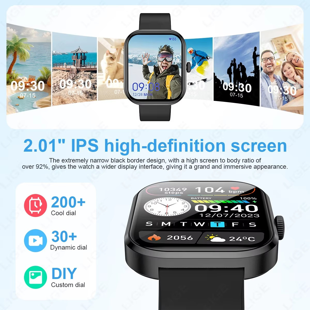 2026 Smart Watch For Men/Women, Waterproof Smartwatch Bluetooth iPhone Samsung