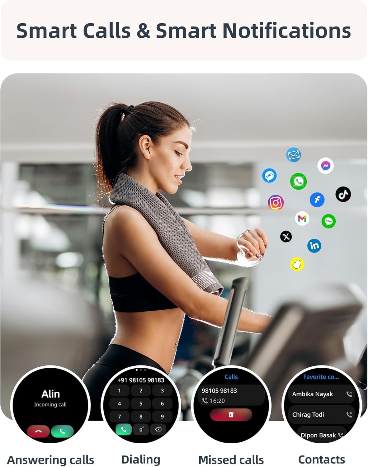 Reloj Inteligente de Mujer Hombre para Iphone Apple Samsung Android y Bluetooth