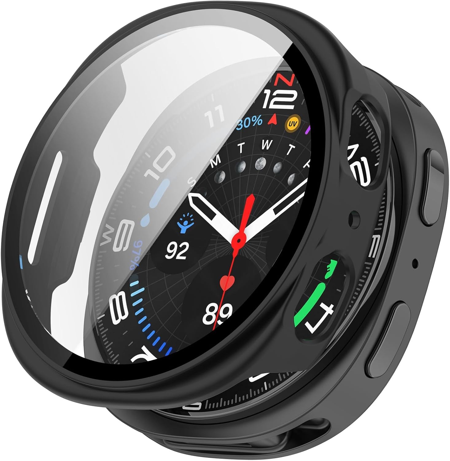 Case for Samsung Galaxy Watch 8 40mm, Scratch Resistant, Shock Absorbing, Black
