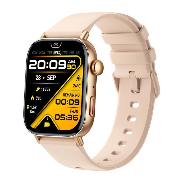 C8 max Smart Watch Fitness Watch Activity Tracker (Pink/Gold)