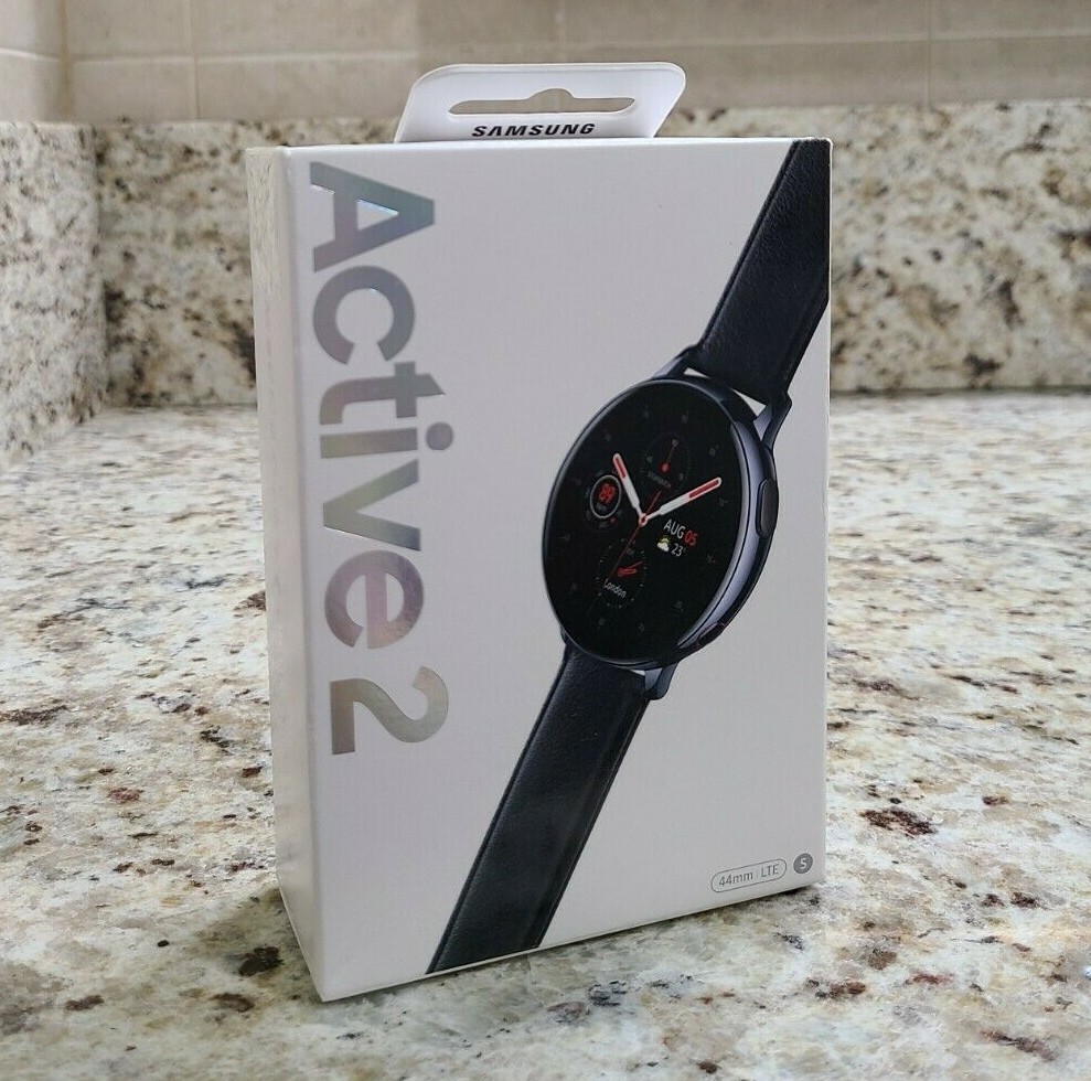 Samsung Galaxy Watch Active 2 STAINLESS BLACK 44mm with LTE Smartwatch NEW