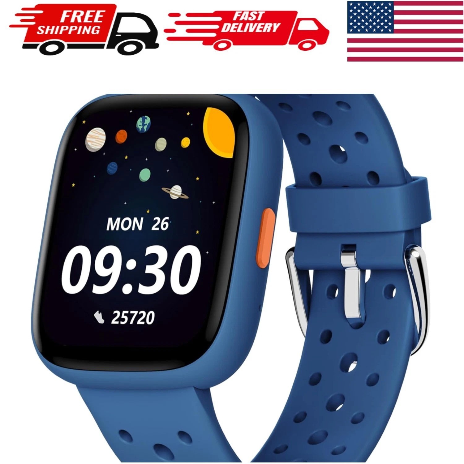 Kids Smart Watch – 1.8″ Waterproof Fitness Tracker with Heart Rate Monitor