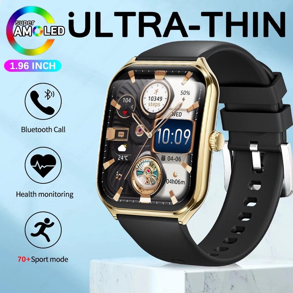 Ultra Thin Men’s Smartwatch AB5691 1.96″ AMOLED 368*448 Always Health