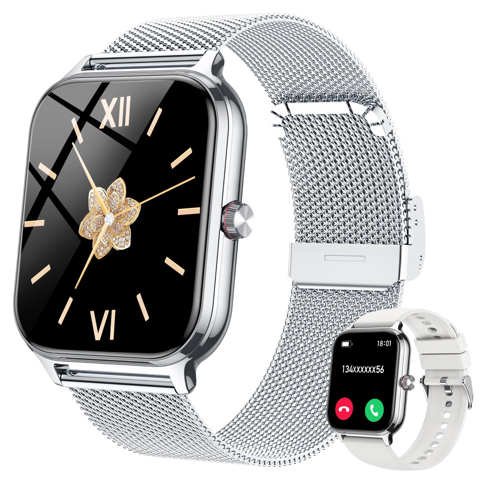 Smart Watch 1.96 Inch Fitness Tracker With Call Function Heart Rate Sleep Mon…
