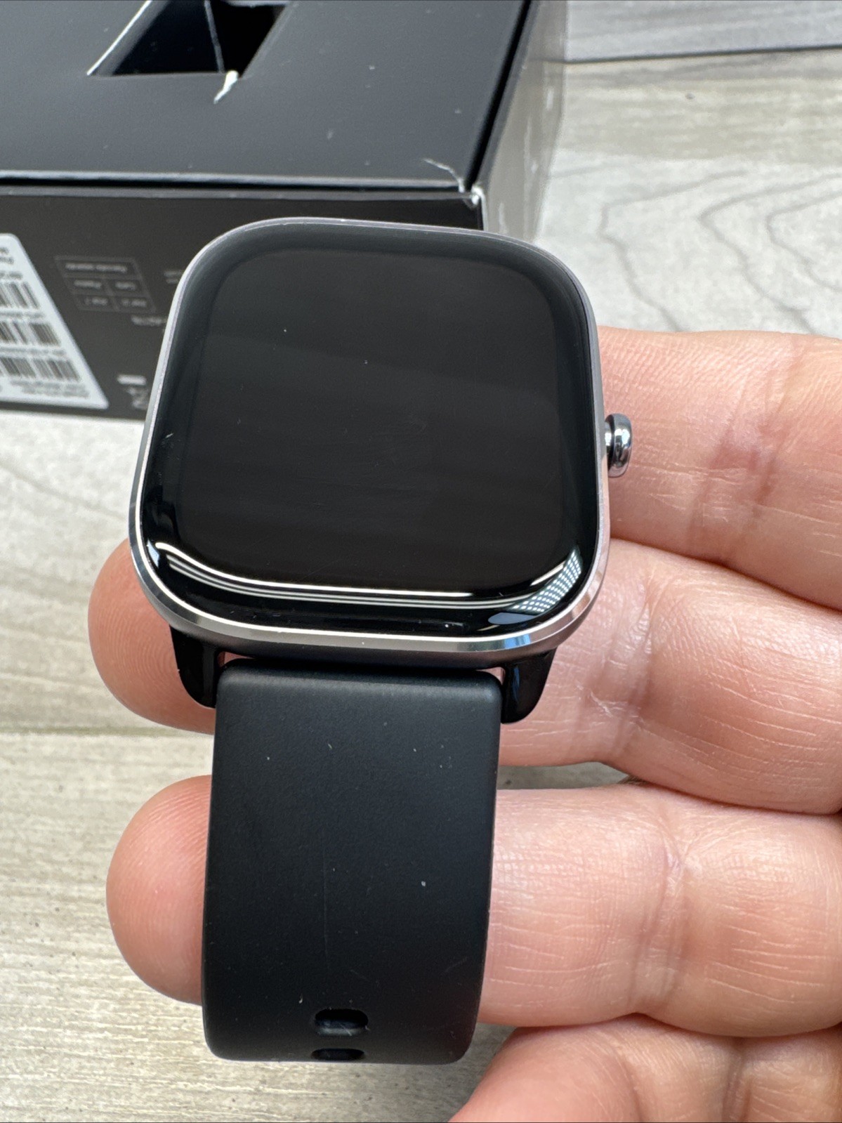 Amazfit GTS 4 Mini 41.8mm Black Case with Black Silicone Band Zepp App W2176OV1N