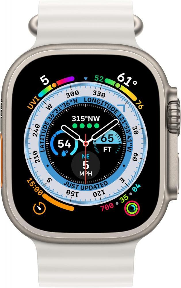 Apple Watch Ultra 49mm 32GB (Unlocked) A2622 Titanium / White Ocean Band – Good