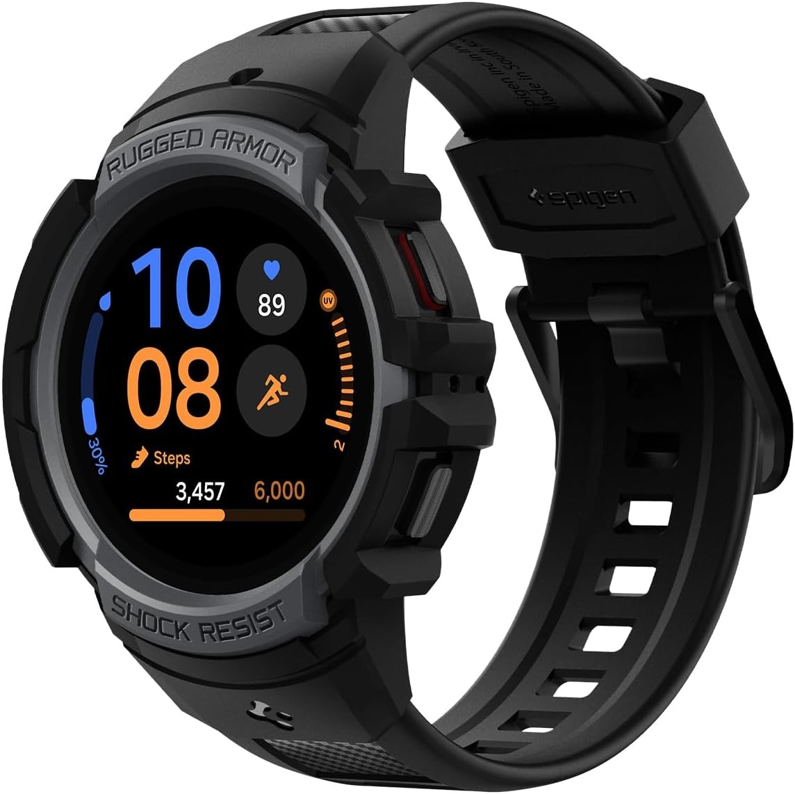 Charcoal Gray Rugged Armor Pro Case for Samsung Galaxy Watch FE 40mm