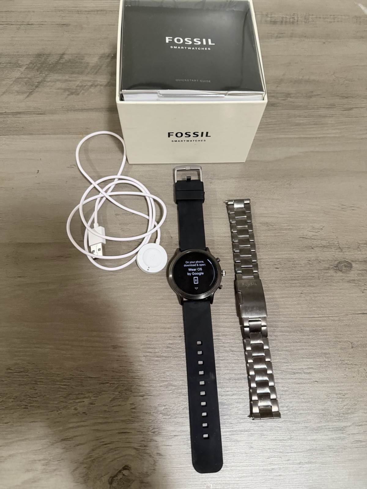 Fossil Gen 5 Smartwatch FTW4024 Black Silicone Band