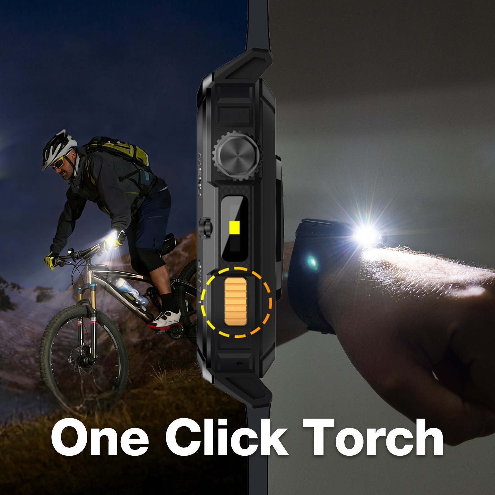 AGM Legion 3 Outdoor Rugged Smart Watch 1.95” AMOLED 5ATM Waterproof Heart Rate