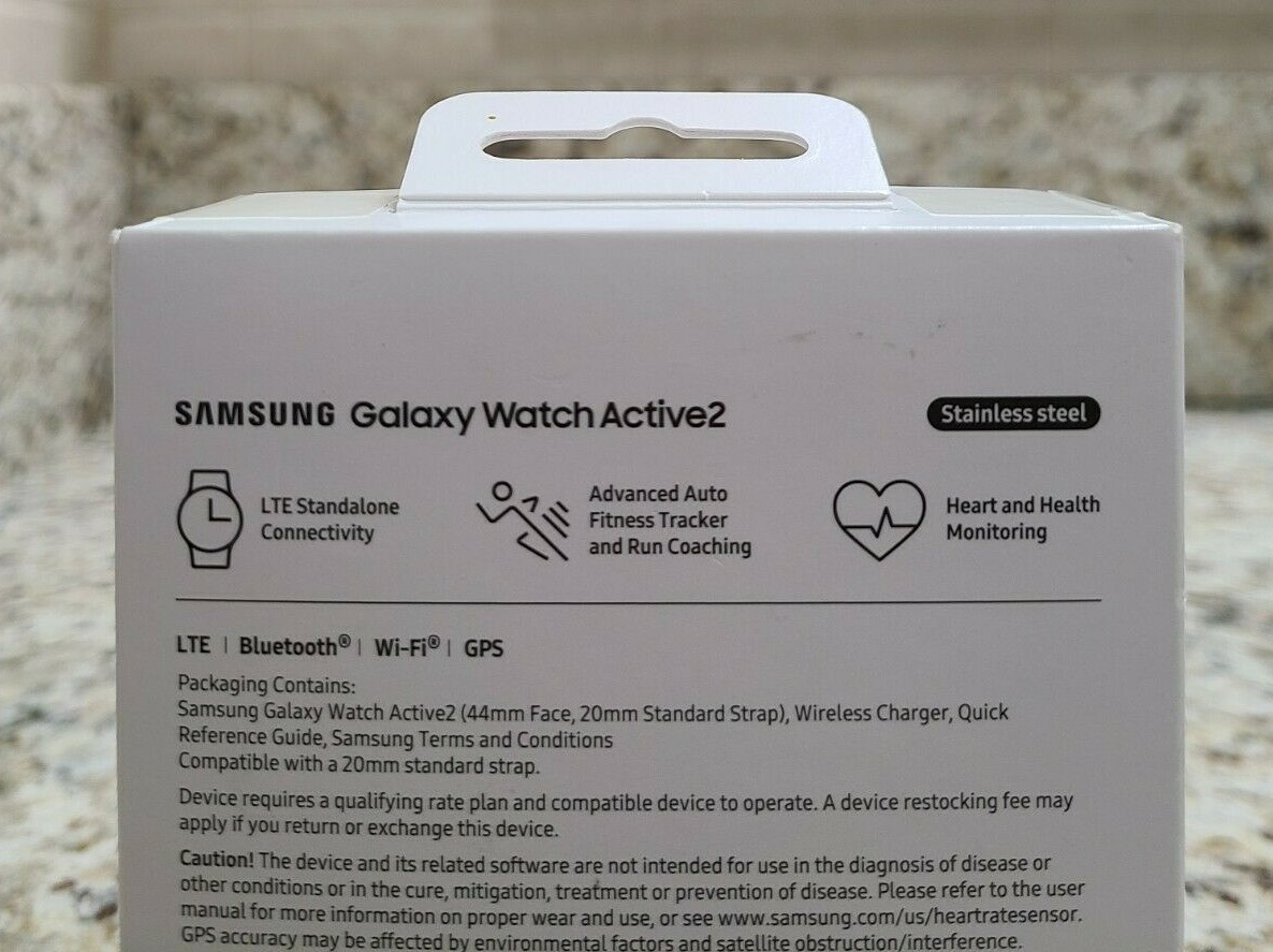 Samsung Galaxy Watch Active 2 STAINLESS SILVER 44mm with LTE Smartwatch NEW