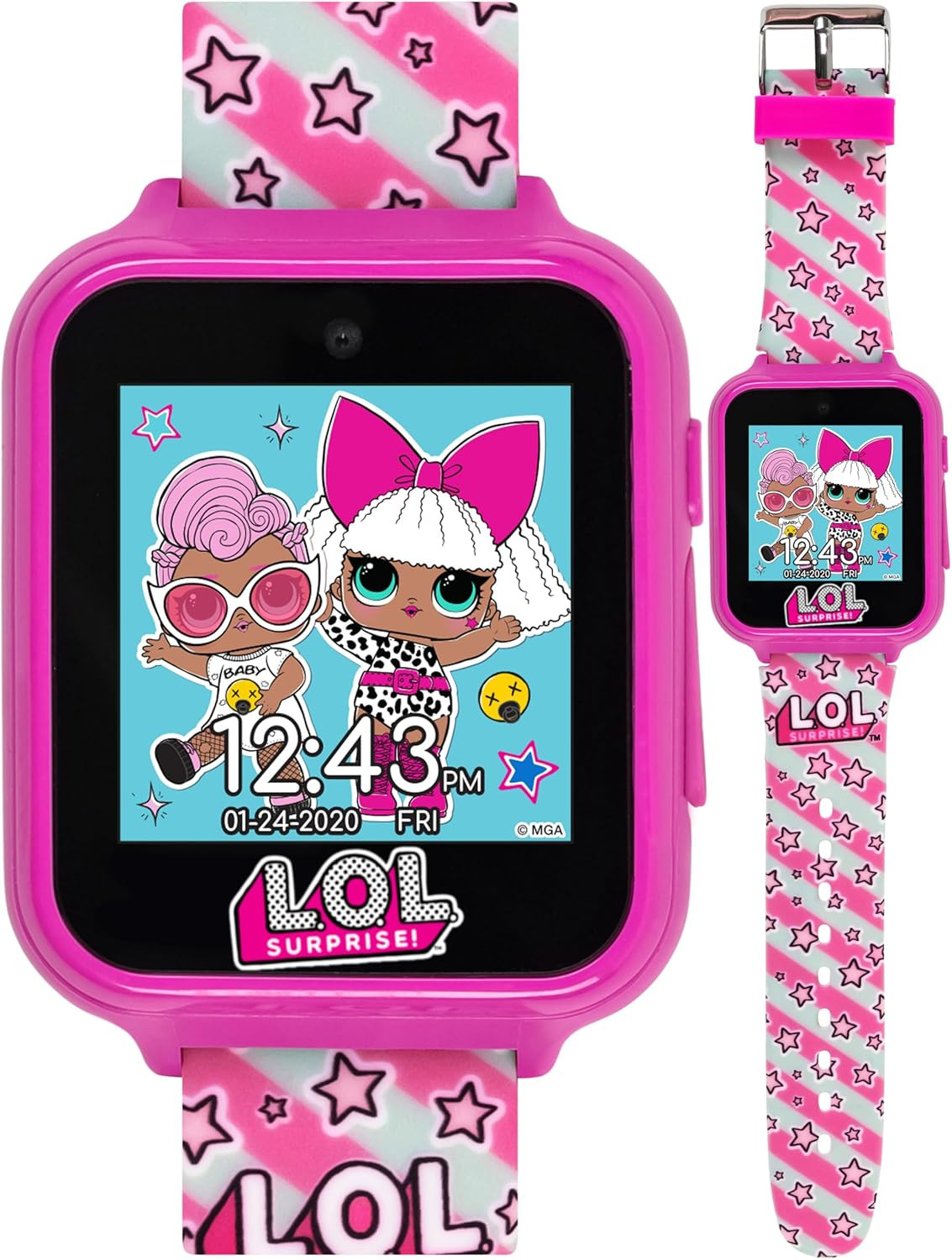L.O.L. Surprise Kids Smart Watch with Touchscreen Selfie Camera Voice Recorder C