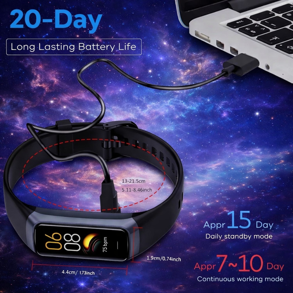 Vital Smart Watch and Fitness Tracker for Men/Women | Sleek Activity Tracker Hea