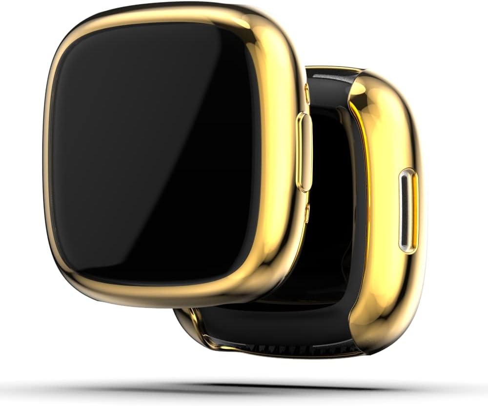 Ultra Slim Soft Full Cover Case For Fitbit Versa 4 Smart Watch – Gold Color
