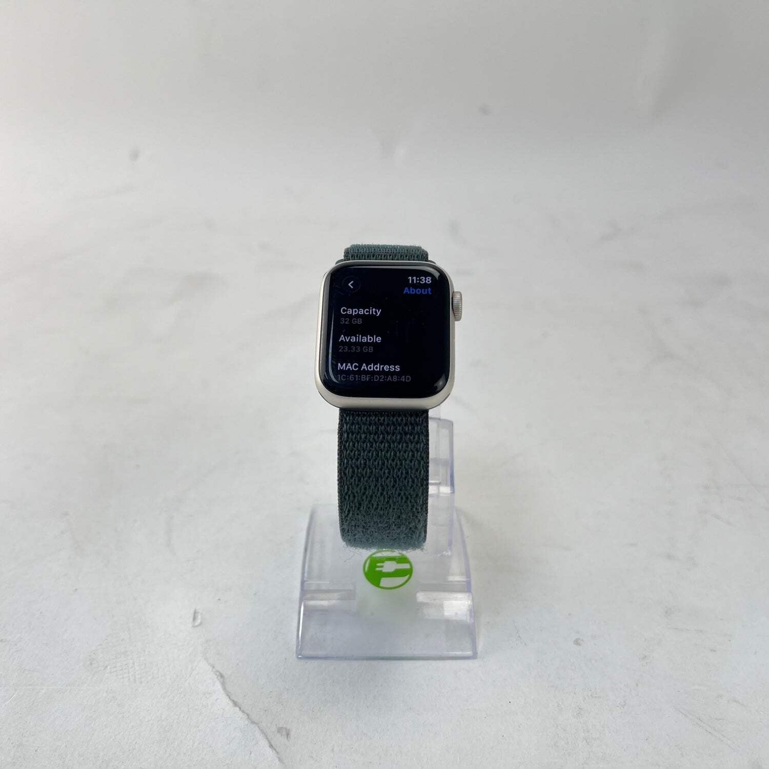 GPS Only Apple Watch SE 2nd Gen 40MM Starlight Aluminum Anchor Blue Sport Band M