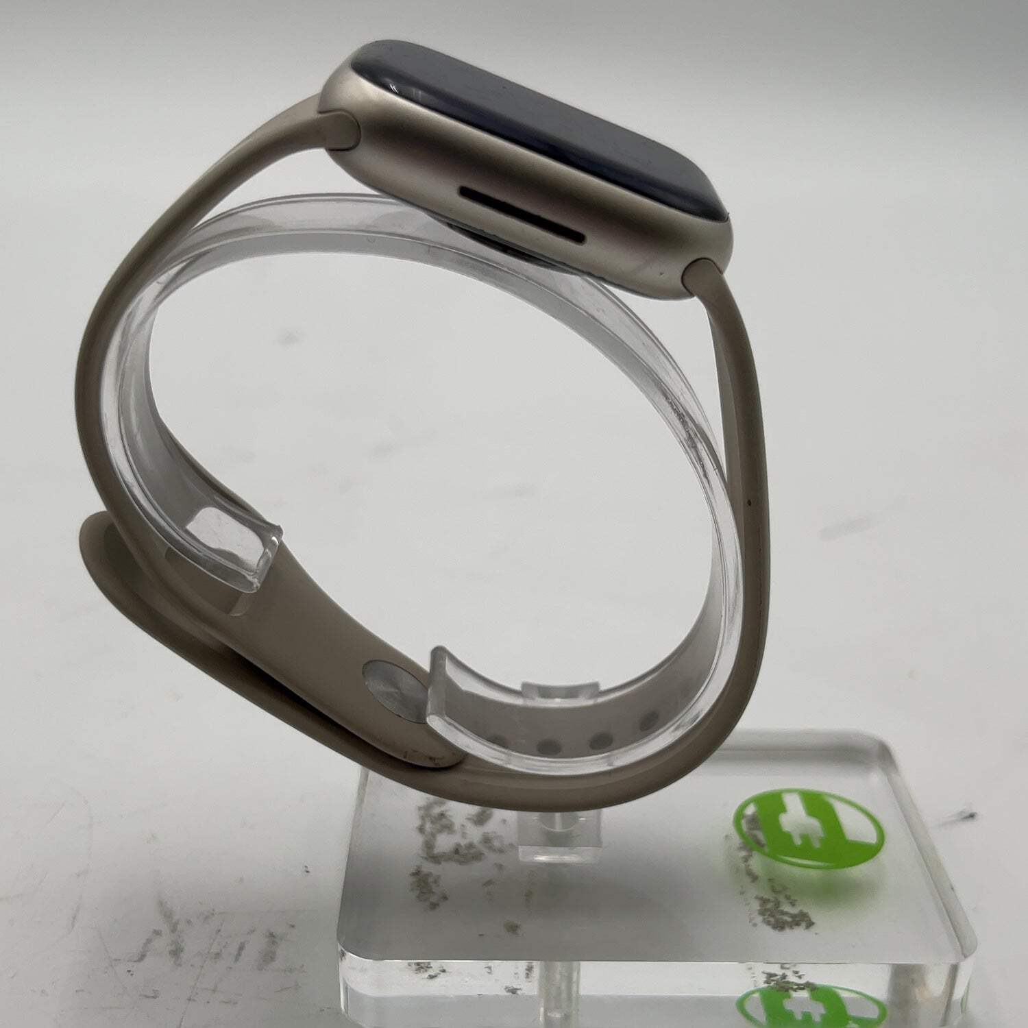 GPS Only Apple Watch Series 7 41MM Starlight Aluminum Gray Sport Band MKMY3LL/A