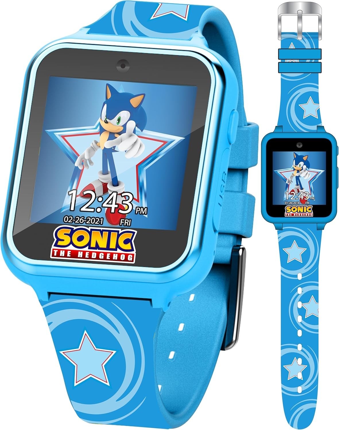 Trendy Sonic Kids Smartwatch – Touchscreen Fun with Selfie Cam & Learning Games