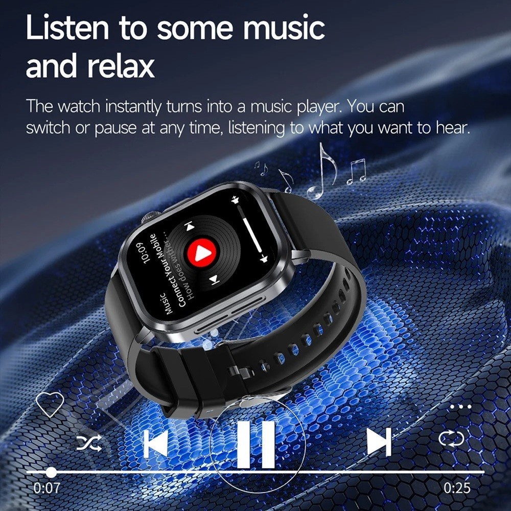 ET573 ECG+PPG AMOLED SOS AI Voice Smart Watch Bluetooth Call Health Monitoring