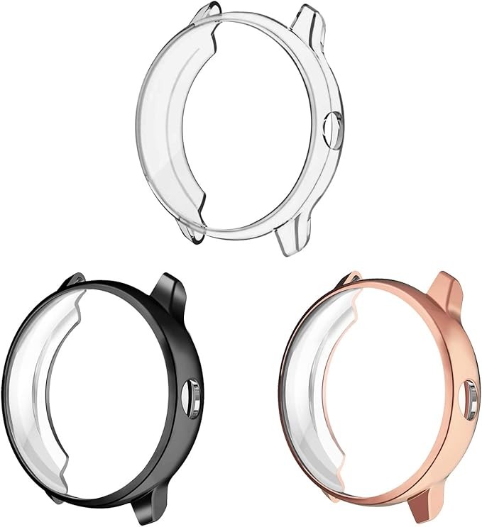 3 Pack TPU Case for Garmin Vivoactive 3 Smartwatch Slim Protective Cover Scratch