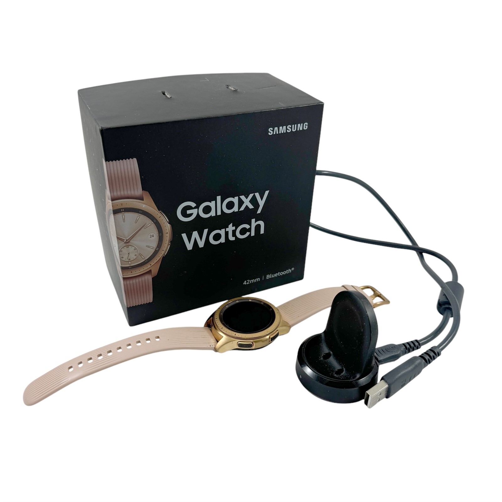 Samsung Galaxy Smartwatch SM-R810 42mm Bluetooth Rose Gold Pink Silicone Band