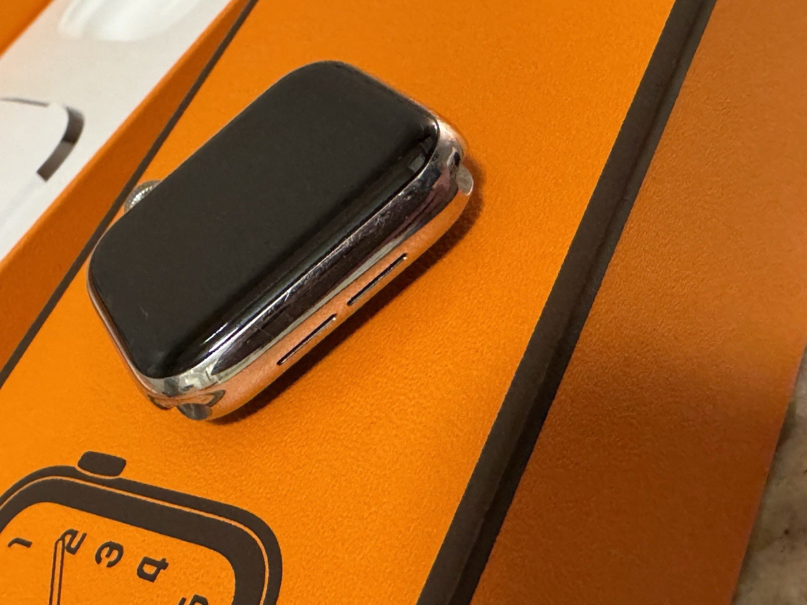 Hermes Series 6 Stainless Steel 40mm Apple Watch Cellular GPS Orange Sport Band