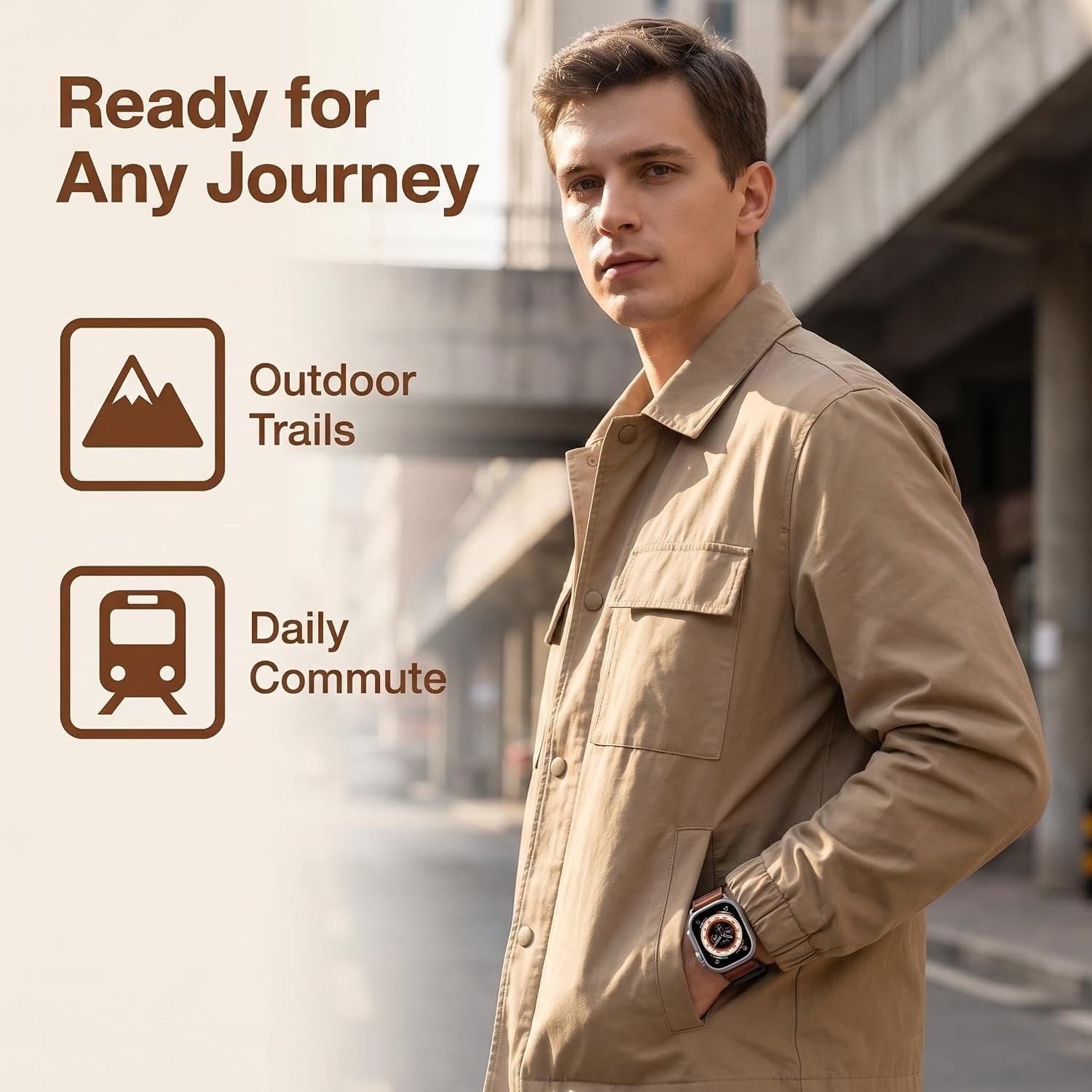 Nylon Strap Compatible with Apple Watch Ultra 49mm | Durable, Adjustable Fit