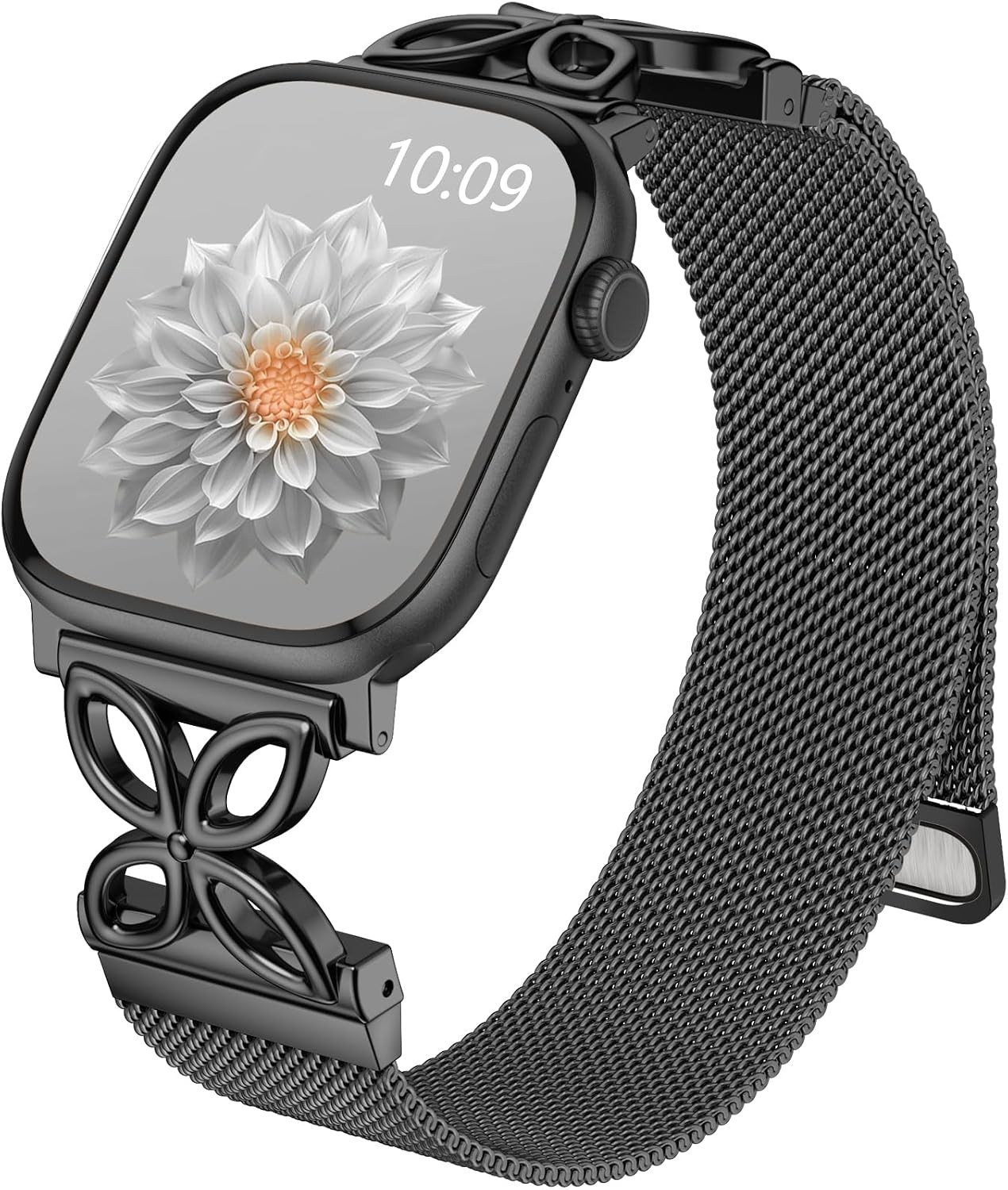 Black Milanese Loop Magnetic Stainless Steel Band for Apple Watch 40mm 41mm